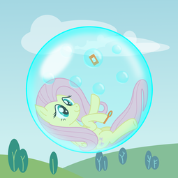 thumbnail of 1263715__safe_solo_fluttershy_cute_shyabetes_bubble_floating_artist-colon-bladedragoon7575_bubble+blower_in+bubble.png