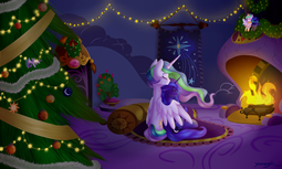 thumbnail of 2743419__safe_artist-colon-yoonergetic_derpibooru+import_princess+celestia_princess+luna_alicorn_pony_christmas_christmas+tree_cuddling_cute_doll_duo_eyes+close.png