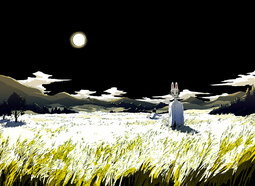 thumbnail of Konachan.com - 338029 all_male animal_ears autumn black_hair bunny_ears clouds grass male mask moon night original shirt short_hair sky tree yuroy_kawano.jpg