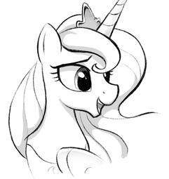 thumbnail of 1824080__safe_artist-colon-selenophile_princess+luna_alicorn_bust_cute_female_grayscale_mare_monochrome_open+mouth_pony_simple+background_smiling_solo_.jpeg