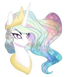 thumbnail of 601765__safe_artist-colon-lolopan_princess+celestia_female_galaxy+mane_mare_pony_portrait_simple+background_solo_white+background_wip.png