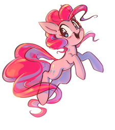 thumbnail of 1724992__safe_artist-colon-mirroredsea_pinkie+pie_cute_diapinkes_earth+pony_female_happy_jumping_mare_pony_simple+background_smiling_solo_white+backgro.png