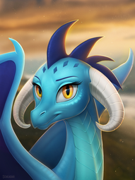 thumbnail of 1545536__safe_artist-colon-scheadar_princess+ember_bust_curved+horn_dragon_dragoness_dragon+lord+ember_female_looking+at+you_portrait_slit+eyes_smiling.png