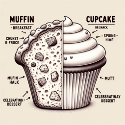 thumbnail of DALL·E 2023-10-13 14.05.33 - Illustration of a muffin and cupcake, each split in half. The muffin half reveals chunks of fruit and a grainy texture. The cupcake half showcases a s.png