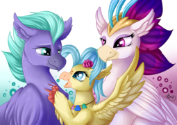 thumbnail of 2198530__safe_artist-colon-julunis14_princess+skystar_queen+novo_seaspray_classical+hippogriff_hippogriff_my+little+pony-colon-+the+movie_claws_cute_ea.png