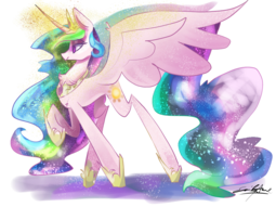 thumbnail of 1758831__safe_artist-colon-twilight-dash-monsparkle_princess+celestia_alicorn_curved+horn_female_glowing+horn_jewelry_magic_mare_pony_raised+hoof_regal.png