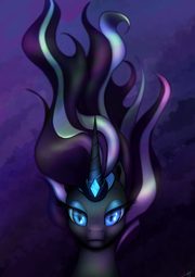 thumbnail of 2092518__safe_artist-colon-jeki_nightmare+rarity_alternate+hairstyle_bust_female_head+only_pony_portrait_psychedelic_solo.jpeg