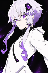 thumbnail of {{yukuki yukari}}, short hair with long locks, hair over shoulder, oversized clothes, arm down, from side, spiral, scared, zipper, upper body, {black turtleneck}, sketch, a girl, p s-3934729147.png