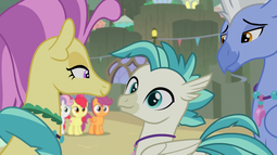thumbnail of 2322165__safe_apple+bloom_ocean+flow_scootaloo_sky+beak_sweetie+belle_terramar_earth+pony_hippogriff_pegasus_pony_unicorn_beach_classical+hippogriff_cliff_cutie.png