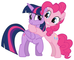 thumbnail of 2144258__safe_artist-colon-sonofaskywalker_pinkie+pie_twilight+sparkle_the+summer+sun+setback_spoiler-colon-s09e17_alicorn_earth+pony_hug_pony_simple+b.png